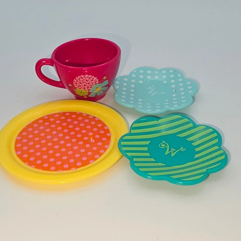 American Girl WellieWishers Tea Set Pieces OS Multicolor Good DNG46 Replacement
